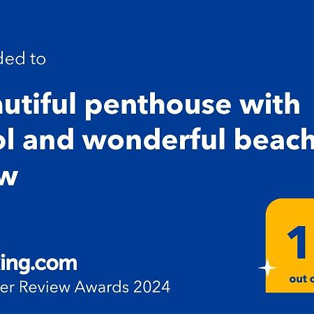 Beautiful Penthouse With Pool And Wonderful Beach View Oliva Eksteriør billede