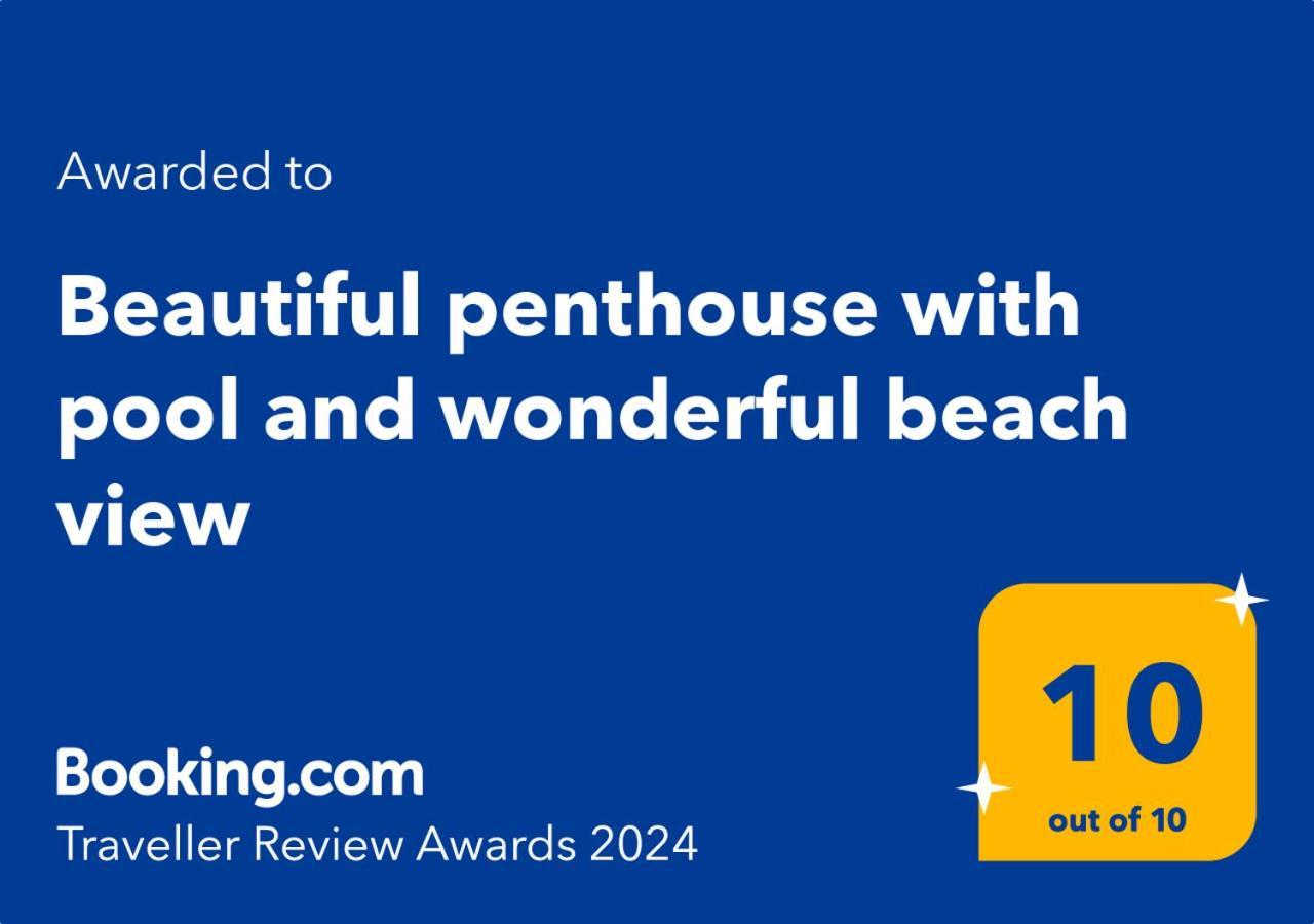 Beautiful Penthouse With Pool And Wonderful Beach View Oliva Eksteriør billede